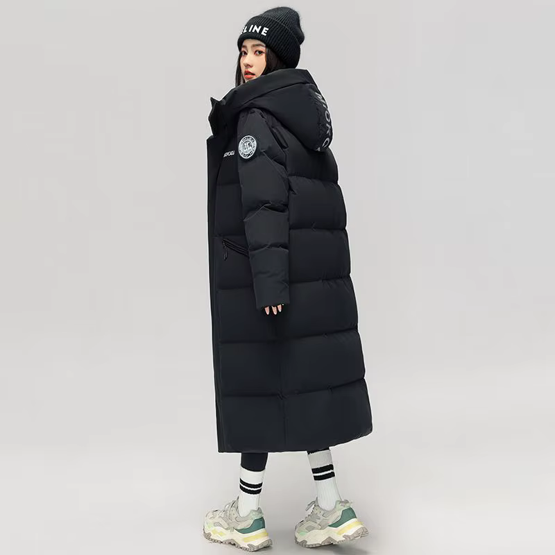 Doudoune longue à capuche pour hommes et femmes, manteau de couple, parkas sportives, coupe-vent, su