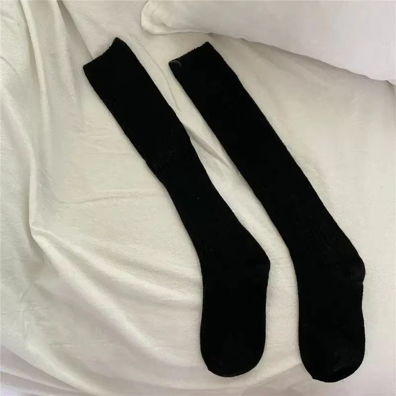 Femmes chaussettes longues cachemire femmes botte solide laine cuisse bas maigre décontracté coton s