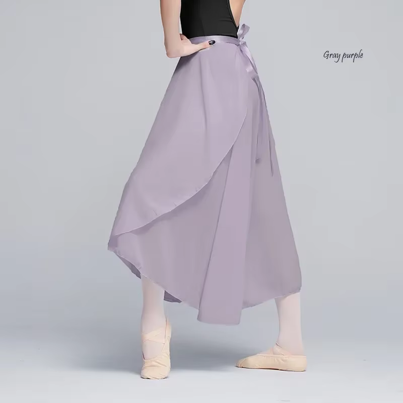 Jupe de danse classique en mousseline de soie pour femmes, volants, ourlet rond à lacets, vêtements 