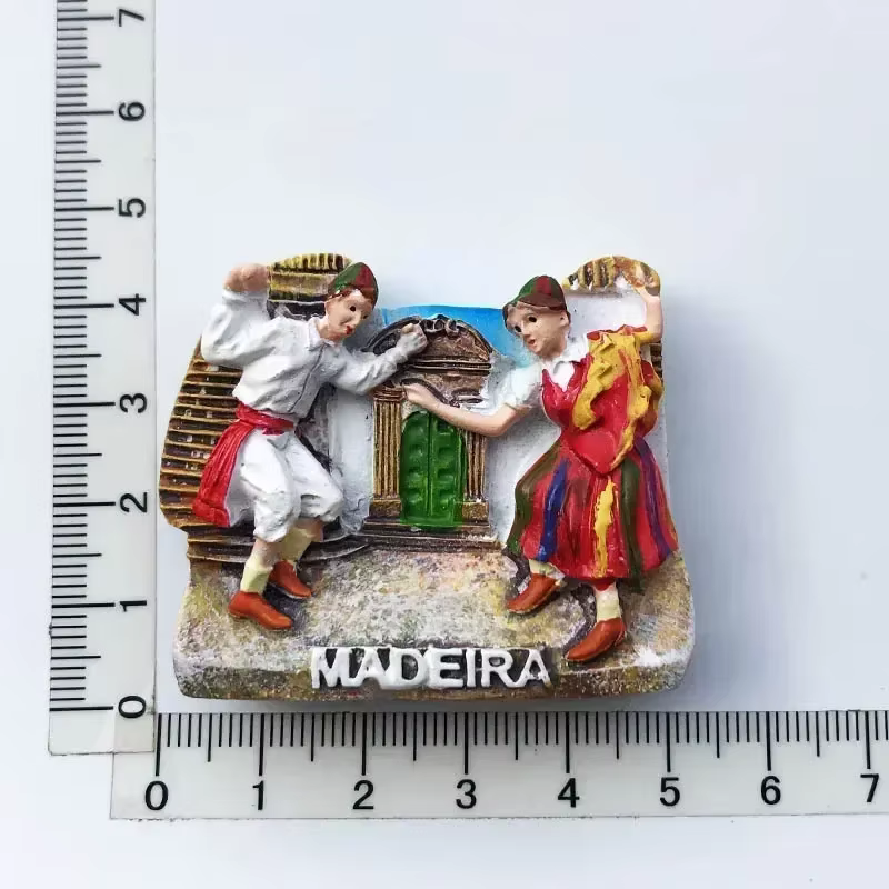 Aimants de réfrigérateur portugais Souvenir touristique coq portugais Lisboa Tram guitare magnétique