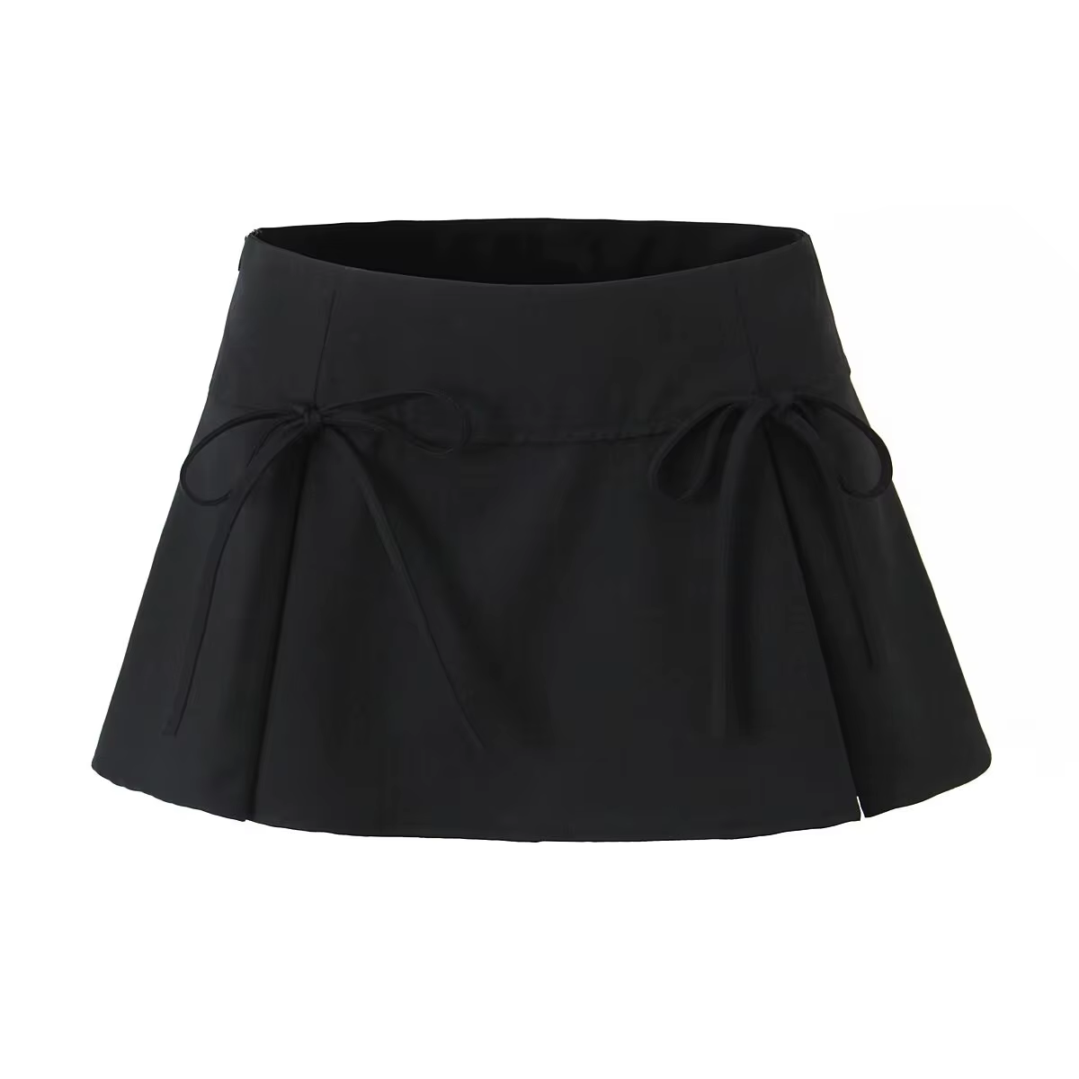 Mini jupe avec nœud taille basse, jupe courte plissée, mini-jupe d'été Y2K des années 90, tenue mign