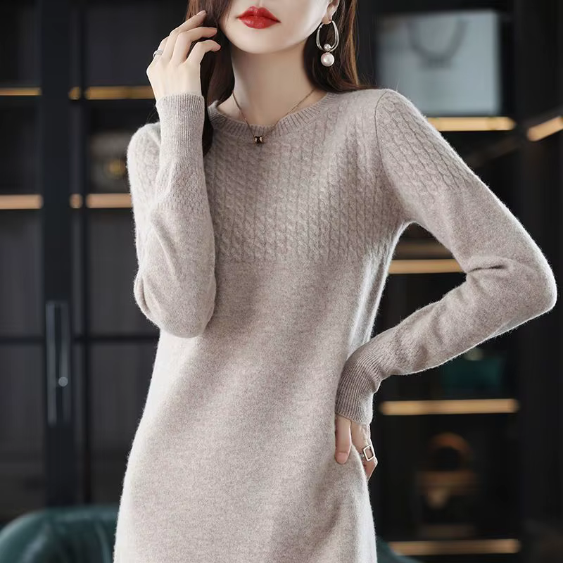 Robes longues rouges pour femmes, ample, Crochet noir, Maxi, couleur unie, vêtements de soirée trico