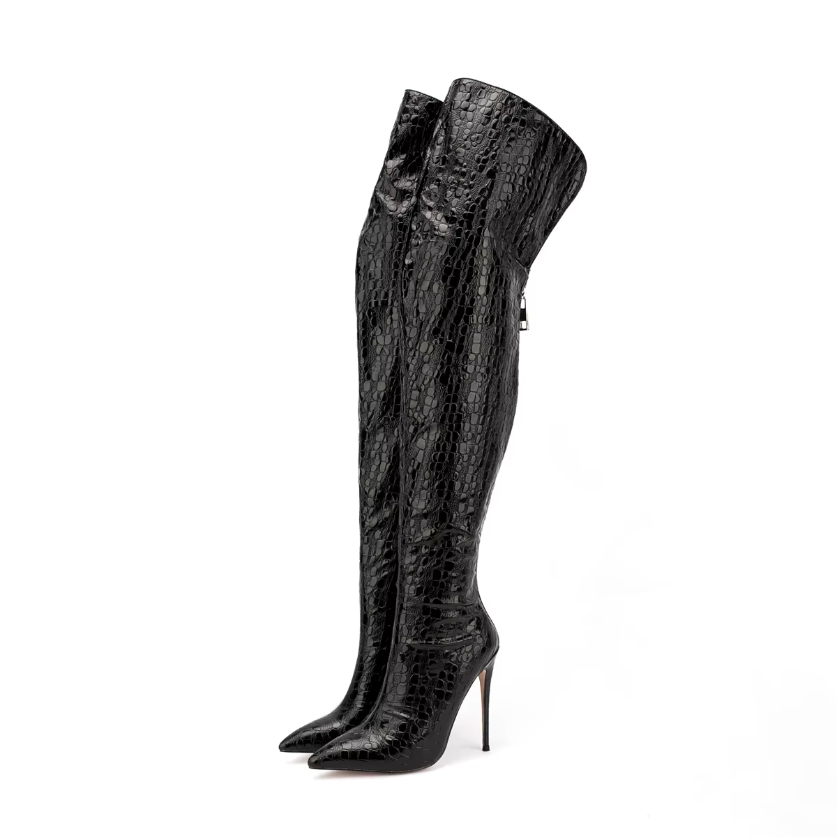 Cuissardes sexy pour femmes, tissu élastique à enfiler, sur le genou, châssis pointu, bottes Parker,