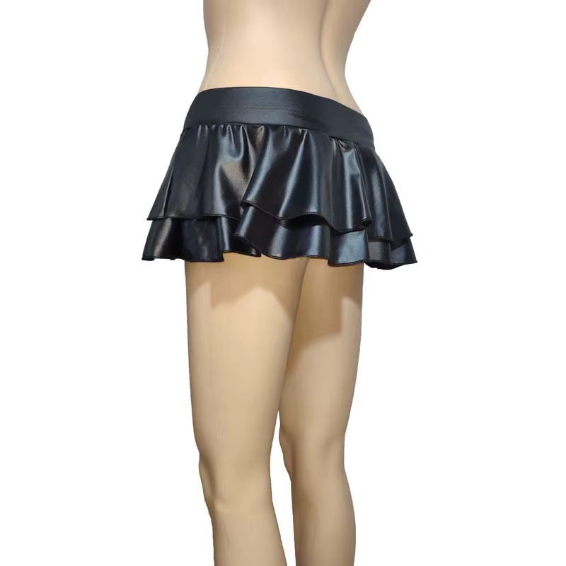 Femme érotique Mini jupe Sexy tenue de Club jupe femme exotique taille élastique filles été Mini jup