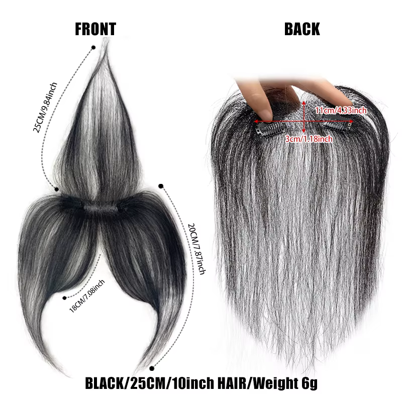 Cheveux humains front naturel franges cheveux frange 3D français frange perruque pour femmes cheveux