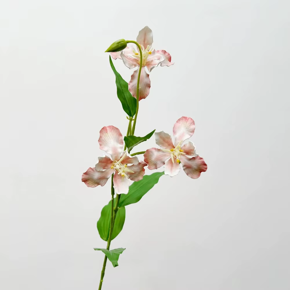 Longue branche de fleur d'iris artificielle, toucher réel, réaliste, luxueuse, tige d'iris artificie