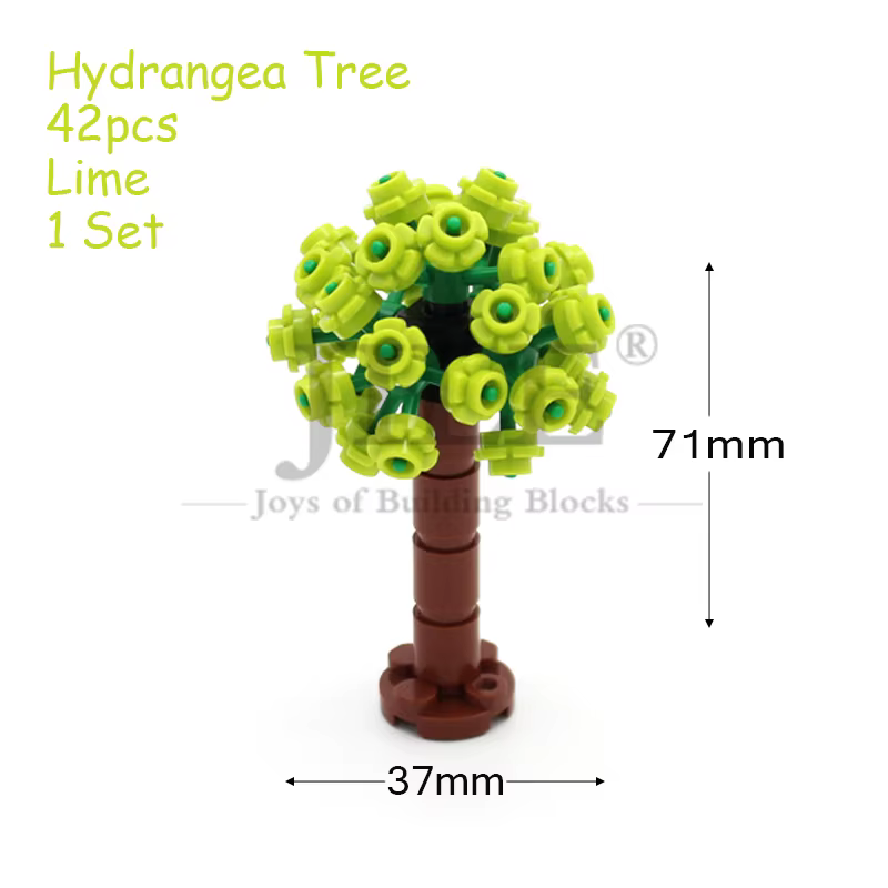 Ensemble de blocs de construction MOC Sakura Flower Stem Tree, briques DIY en forme de fleurs de cer