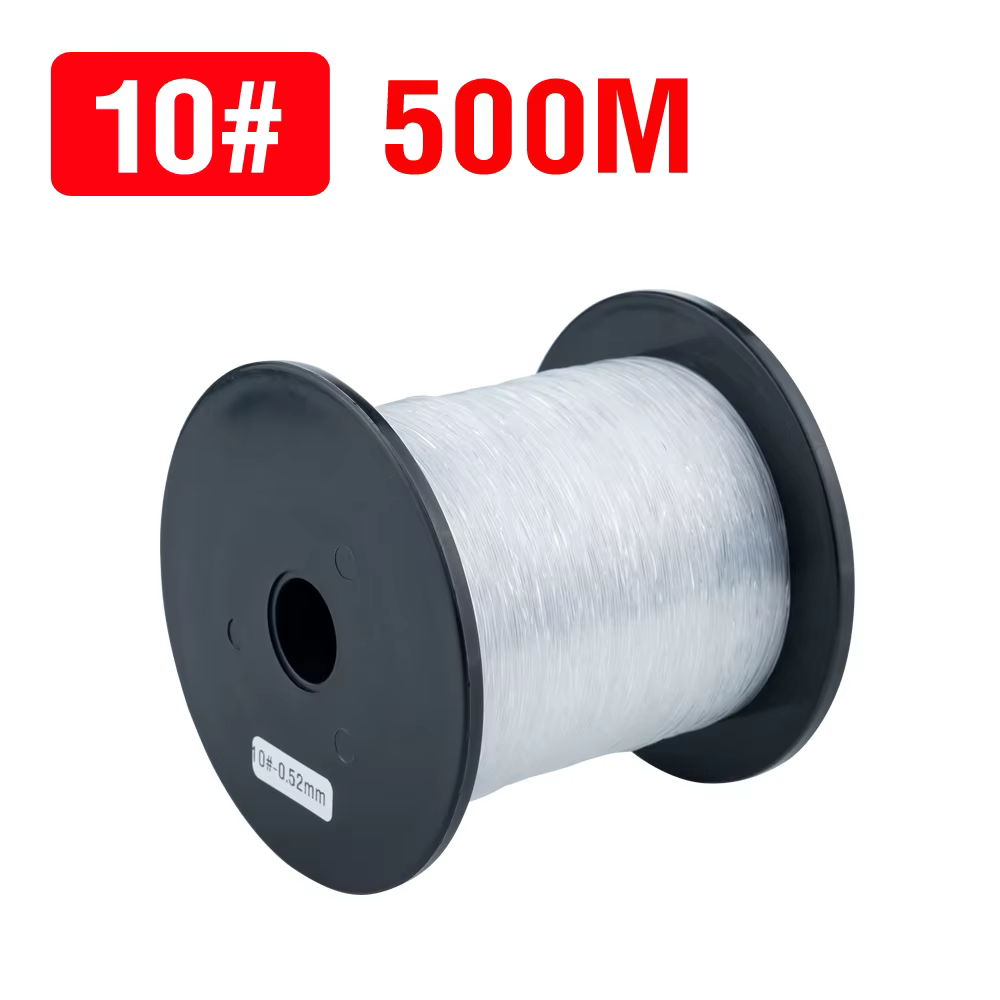 Ligne de pêche en Nylon de 500M, fil de pêche à longue coulée, ligne monofilament transparente et ro