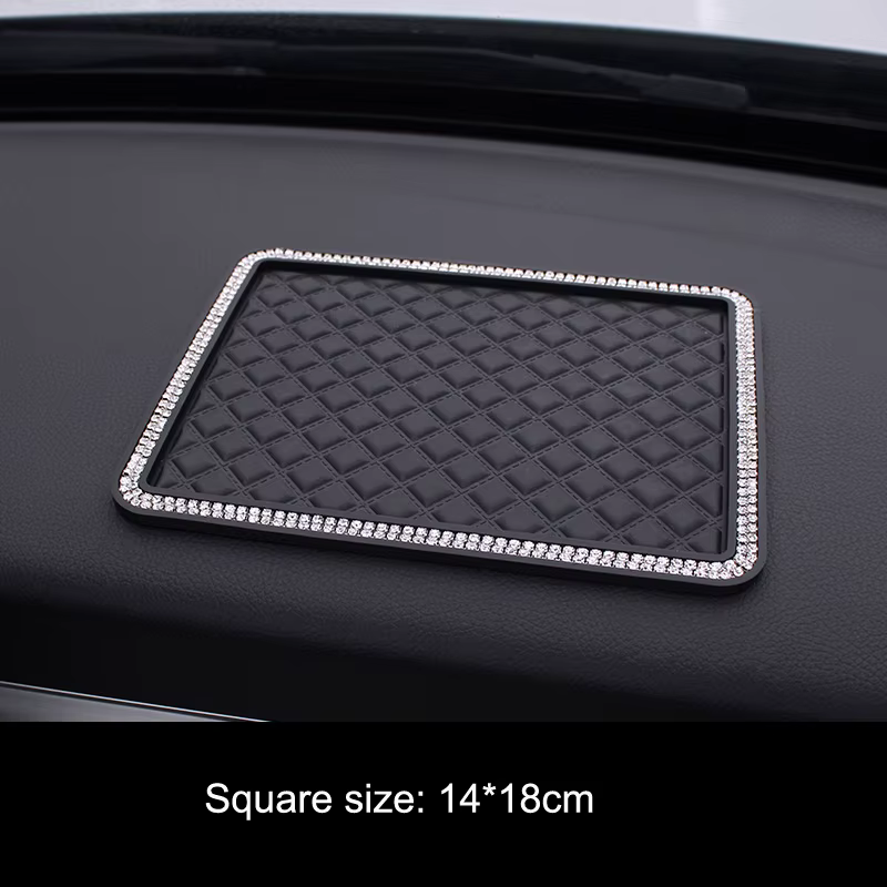 Tapis antidérapant en Silicone pour voiture, fleur de marguerite, cristal, support de lunettes de so