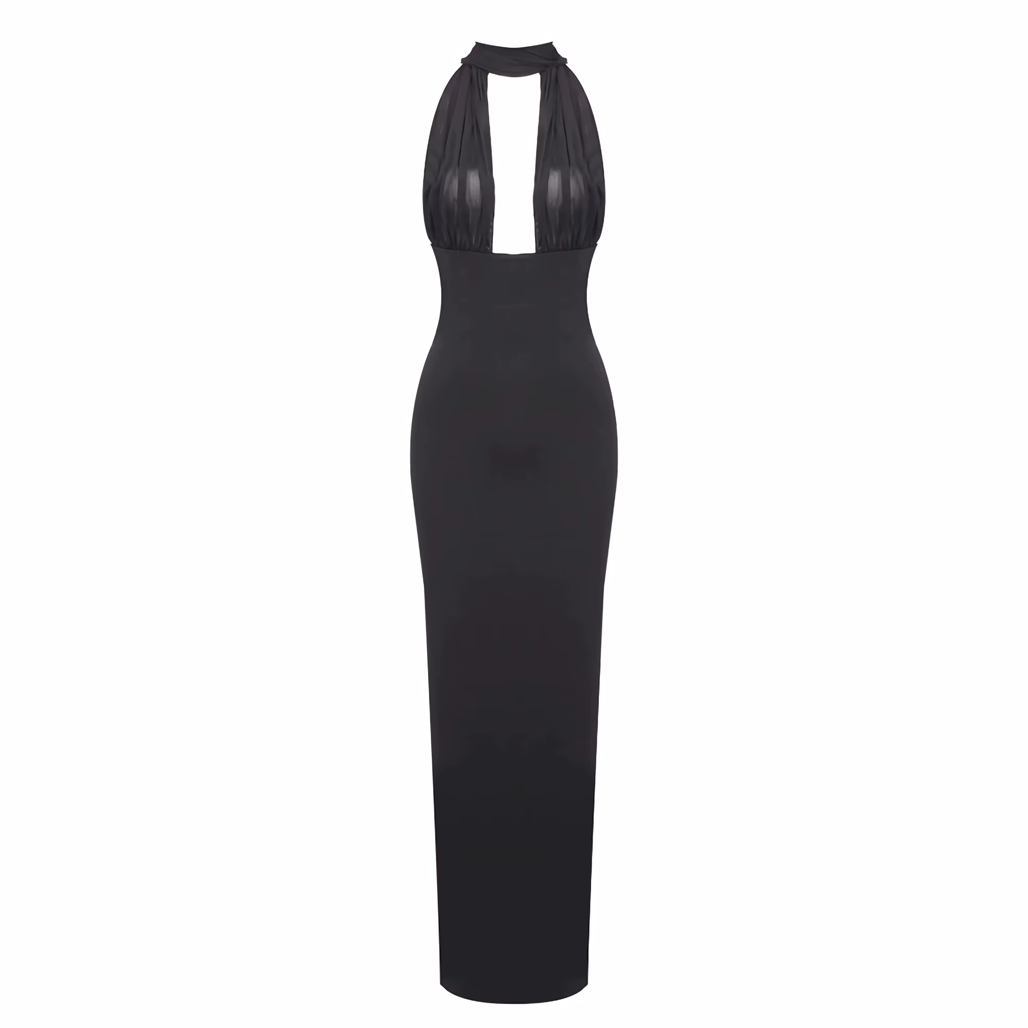 Robe longue élégante Kendny pour femmes, robe mi-longue en V profond, femme, fibre, dos nu, robe lon