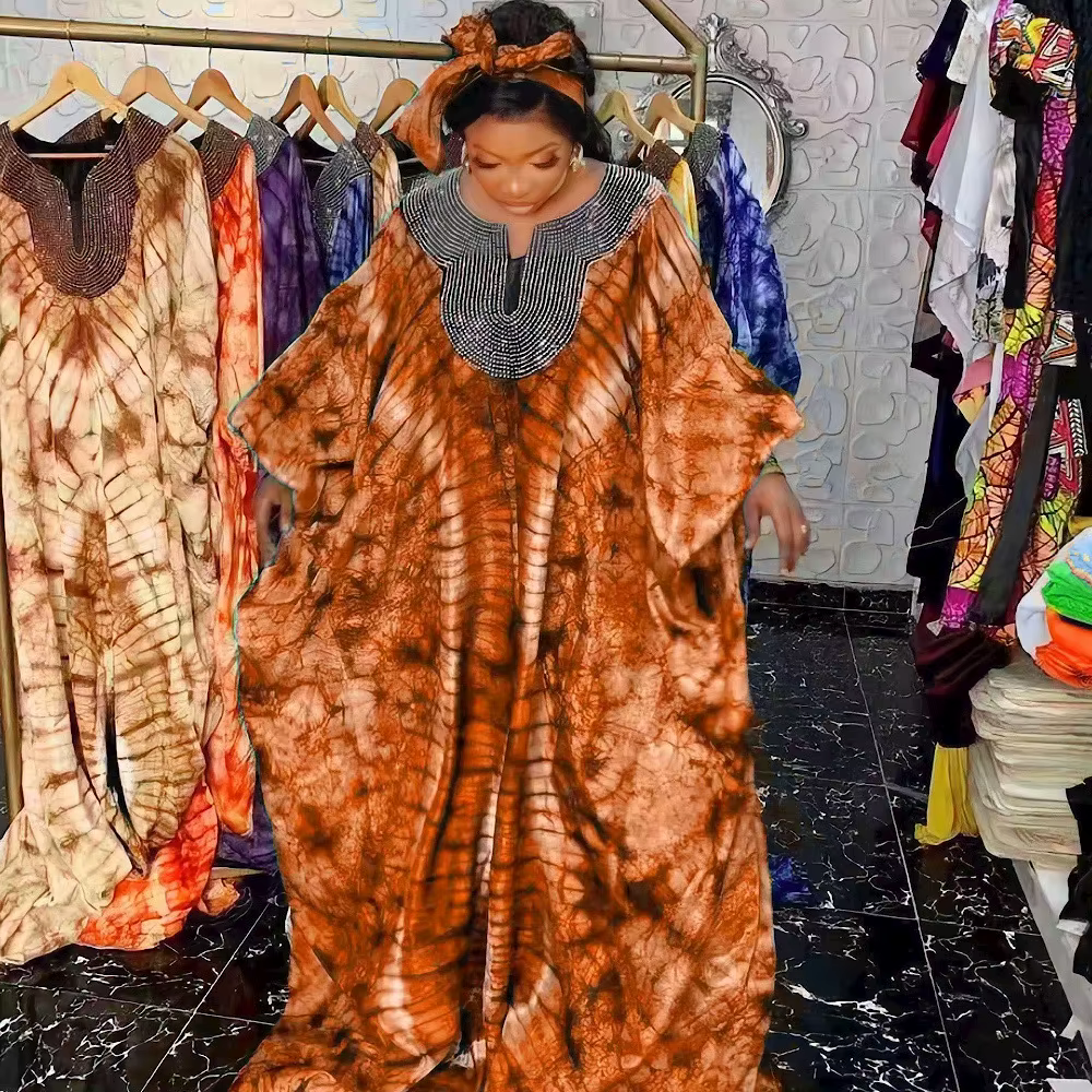 Robe de soirée femme taille unique longue chic, robe africaine pour soirée, broderie, vêtements trad