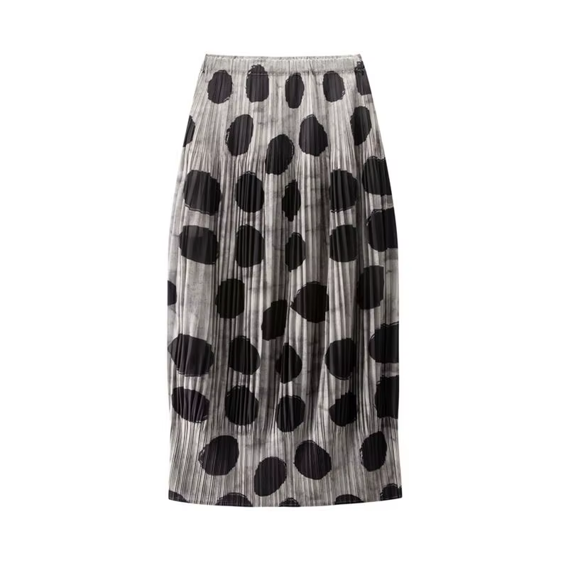 Jupes pour femmes jupe Miyake conception minoritaire sens jupe plissée femme taille haute impression