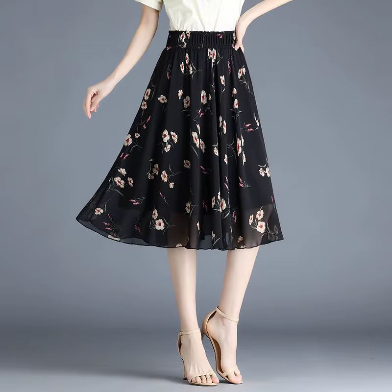 Jupes taille haute de style coréen pour femmes, longueur aux genoux, décontracté, streetwear, offre