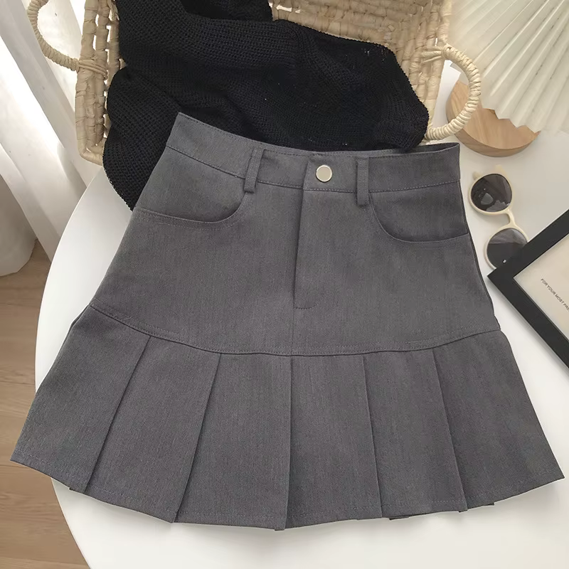 Y2K – jupe plissée Vintage taille haute pour femmes, uniformes de Style collégial, pantalons de sécu