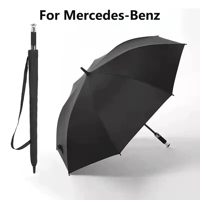 Parapluie de voiture de luxe entièrement automatique, poignée Extra longue, droit, Logo publicitaire