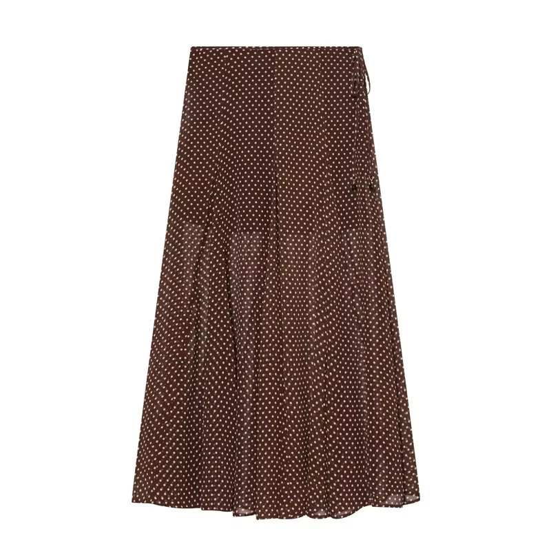 Jupe à pois pour femme, nouvelle mode printemps-été 2026, jupe midi décontractée et chic pour femme,