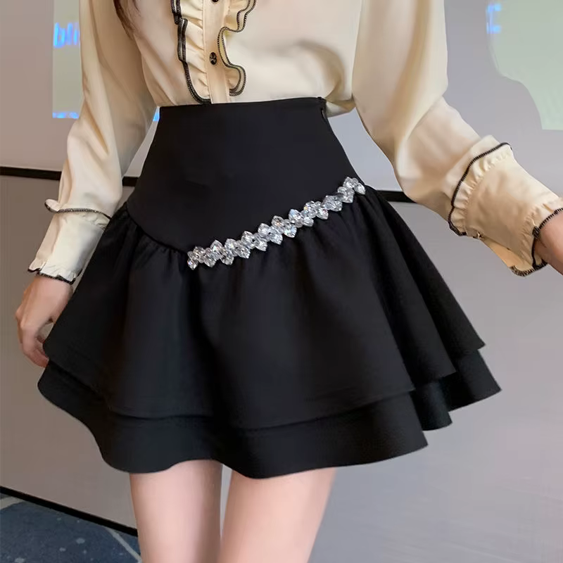 Jupe Courte Plissée en Mousseline de Soie pour Femme, Mini pouvez-vous aru Sexy, Taille Haute, à Vol