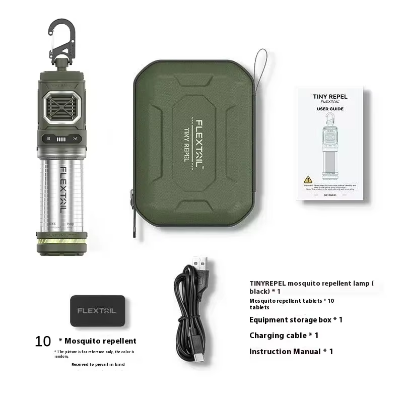 Lampe anti-moustiques portable sans fil FLEXTAIL Tiny Repel pour extérieur, pêche, randonnée, campin
