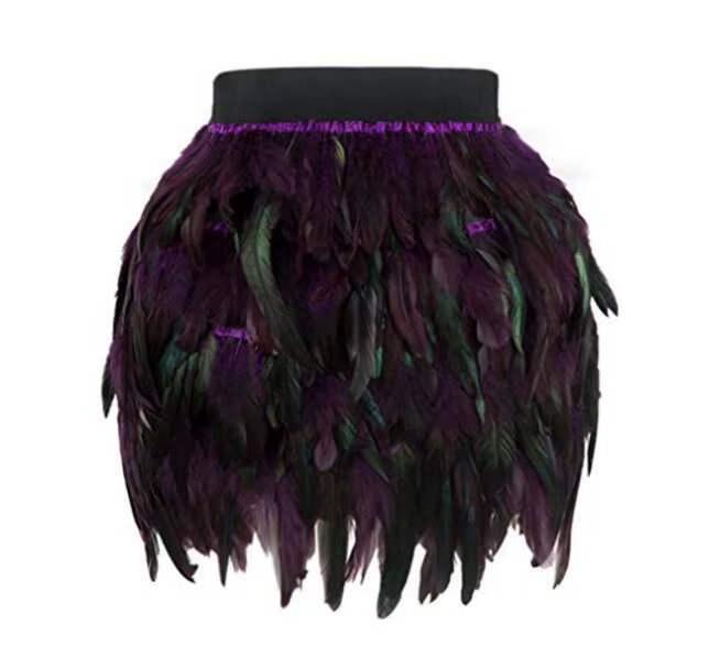 Jupe ajustée irrégulière en plumes pour femmes, nouvelle collection d'été, 5 couleurs