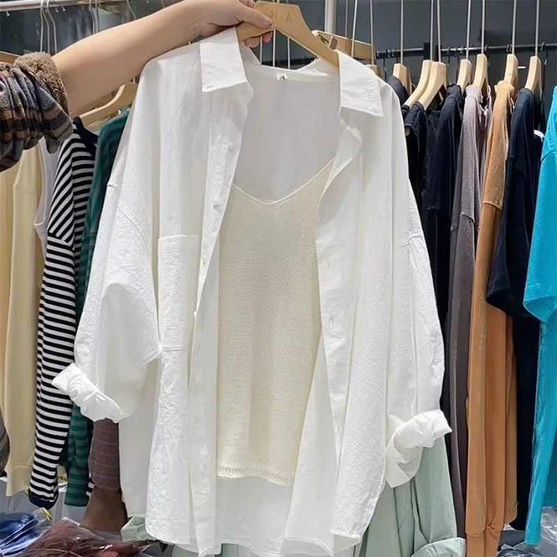 Chemisiers blancs pour femmes à manches longues, blouses décontractées 2026, Blusas Mujer De Moda, t