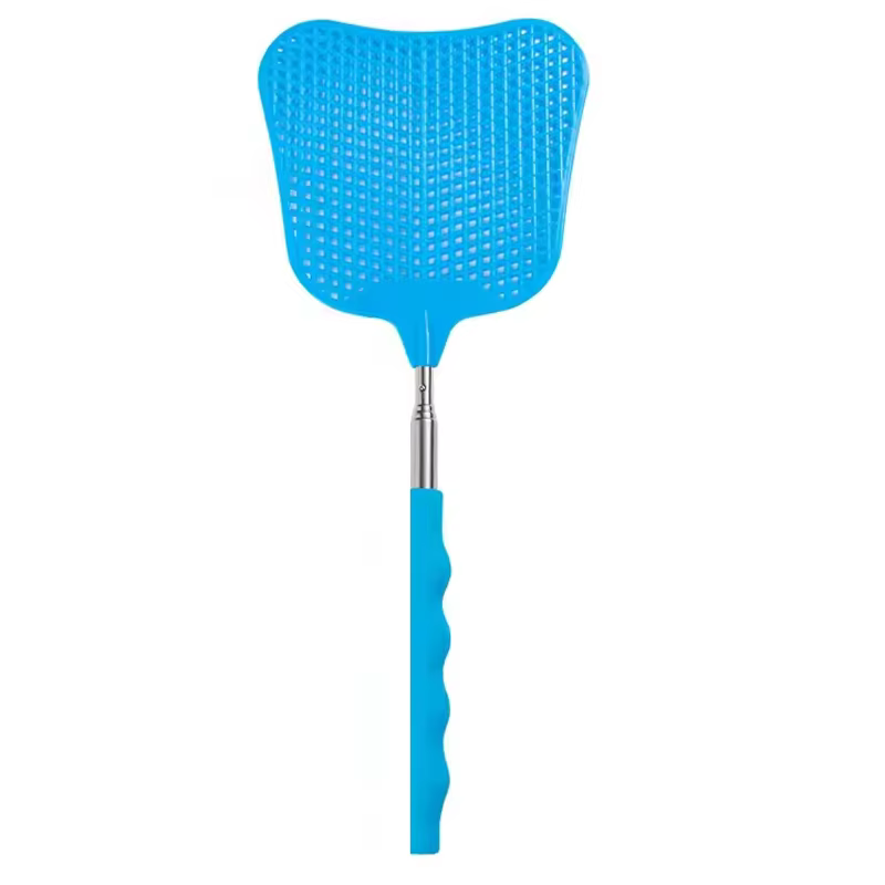 Tapette à mouche télescopique à Long manche, en plastique Durable, robuste, en acier inoxydable, poi