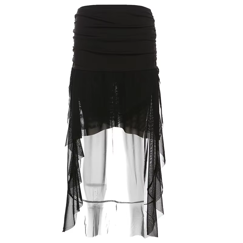 Mini jupe gothique pour Halloween, esthétique des années 90, Y2K, Club de fête, Streetwear Harajuku,