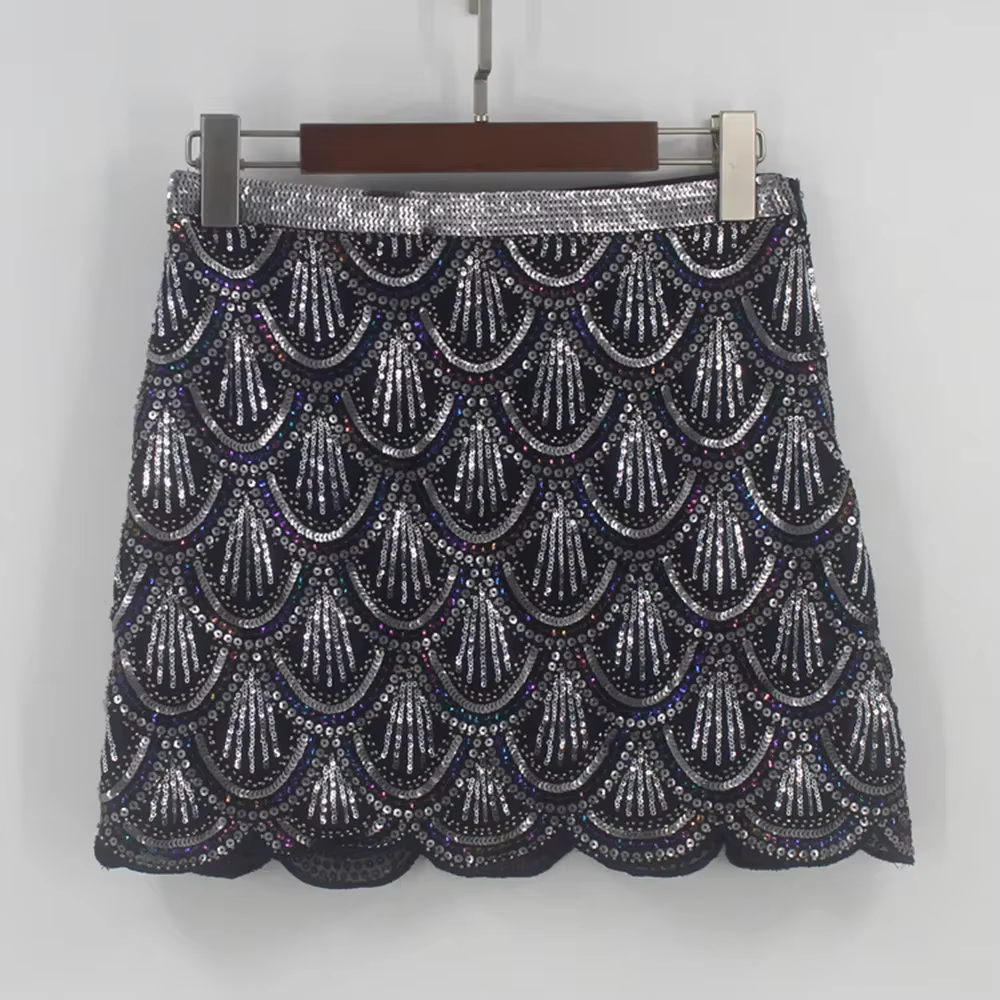 Hirigin jupes à paillettes pour femmes jupes décontractées chics été nouvelle fête Clubwear mode fem