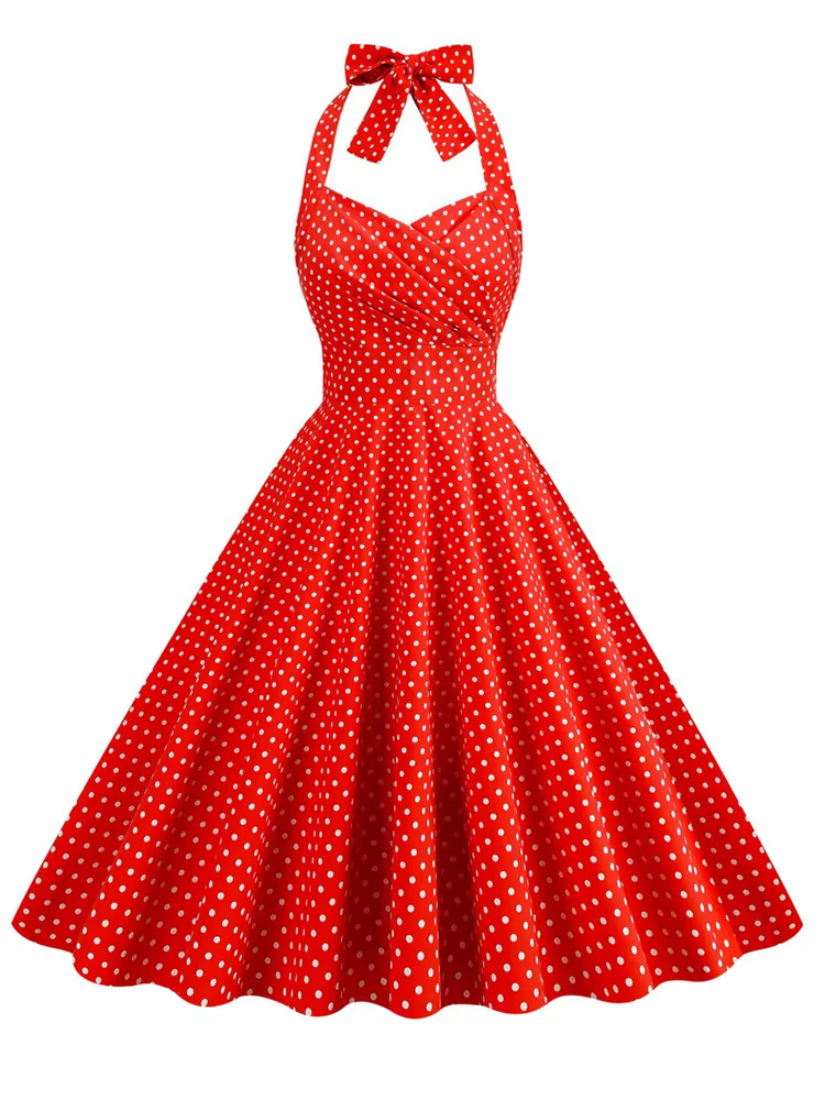 Robe de soirée courte Vintage Rockanilly Pinup des années 50 pour dames élégantes sans manches impri