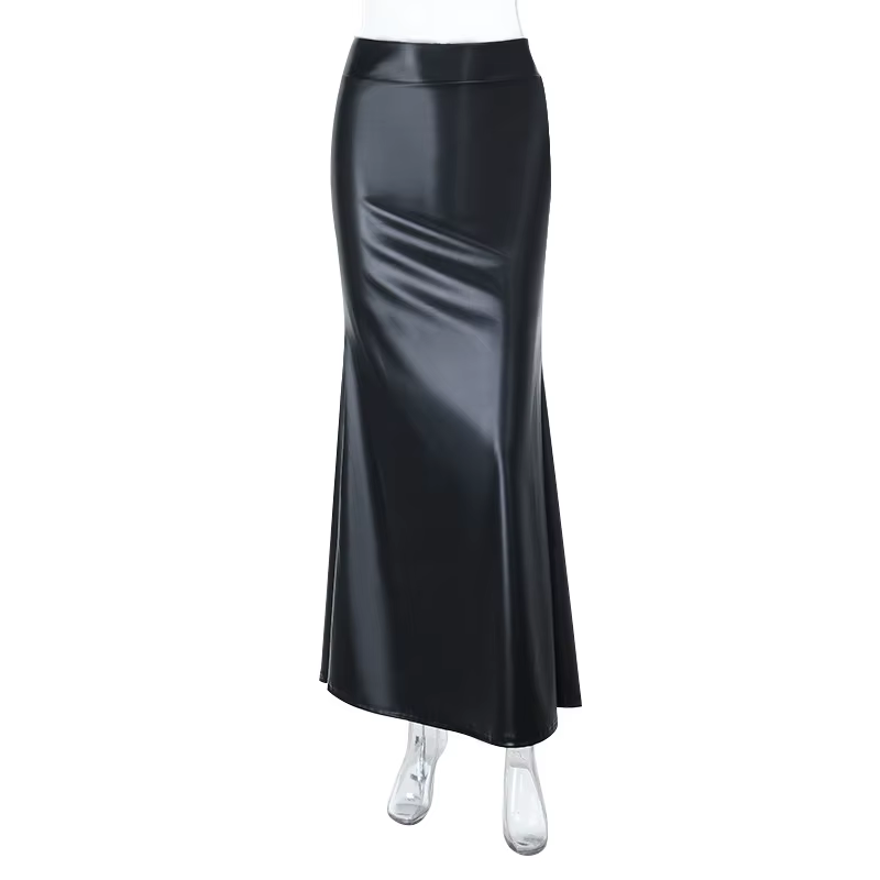 Jupe pendule queue de poisson, nouvelle collection printemps-été 2026, jupe noire rétro à la taille