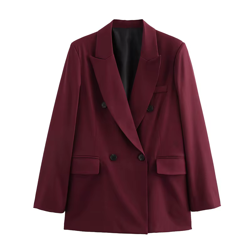 MUJER droit femmes Blazers bureau longue Blazer femme 2025 à manches longues surdimensionné Blazer p