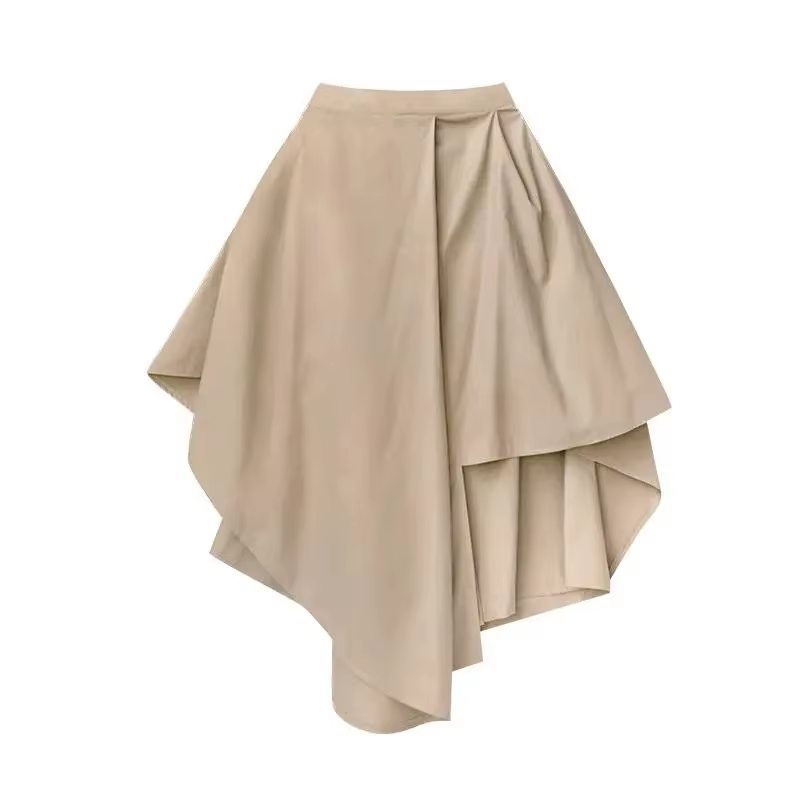 Jupe plissée taille haute irrégulière gothique japonaise pour femmes