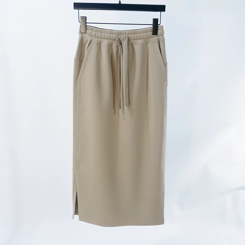 Jupe de yoga LULU FLORA ajustée et respirante pour femmes, style sportif printemps été avec dentelle et ourlet fendu pour bureau et loisirs