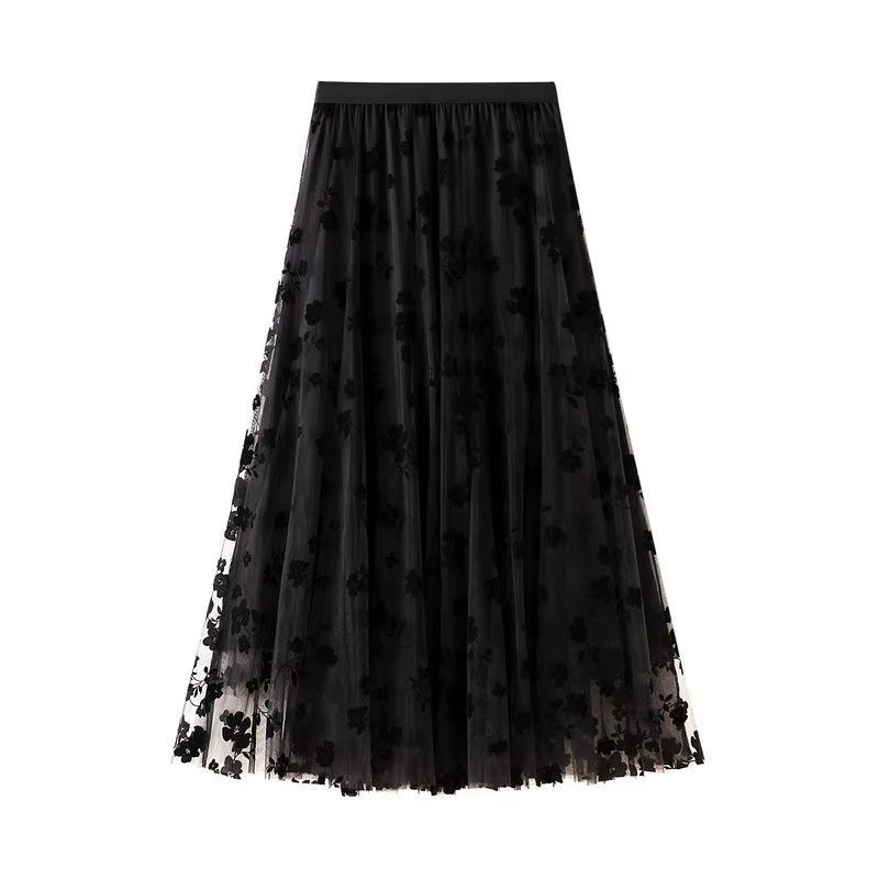 Jupe plissée ZOKI en polyester à motifs floraux pour femmes, jupe mi-longue décontractée pour bureau et soirées, été, nouveau modèle
