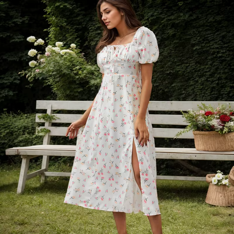 Robe Longue Élégante à Manches sulfpour Femme