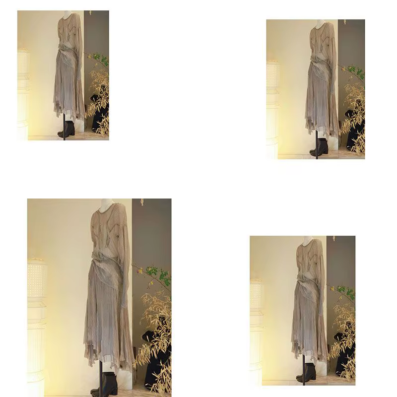 Petite jupe amincissante pour femmes, ensemble jupe Chic européenne de qualité supérieure, tenue flatteuse avec Texture à la mode