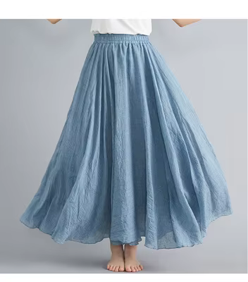Mode coton lin vêtements femmes jupes Maxi Y2k élégant Streetwear Saia Ropa Mujer décontracté robe longue jupe Faldas Harajuku