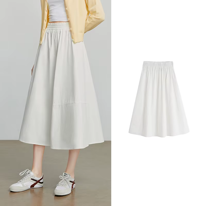 TOYOUTH femmes jupe 2025 automne nouvelle taille haute pur coton minimaliste parapluie