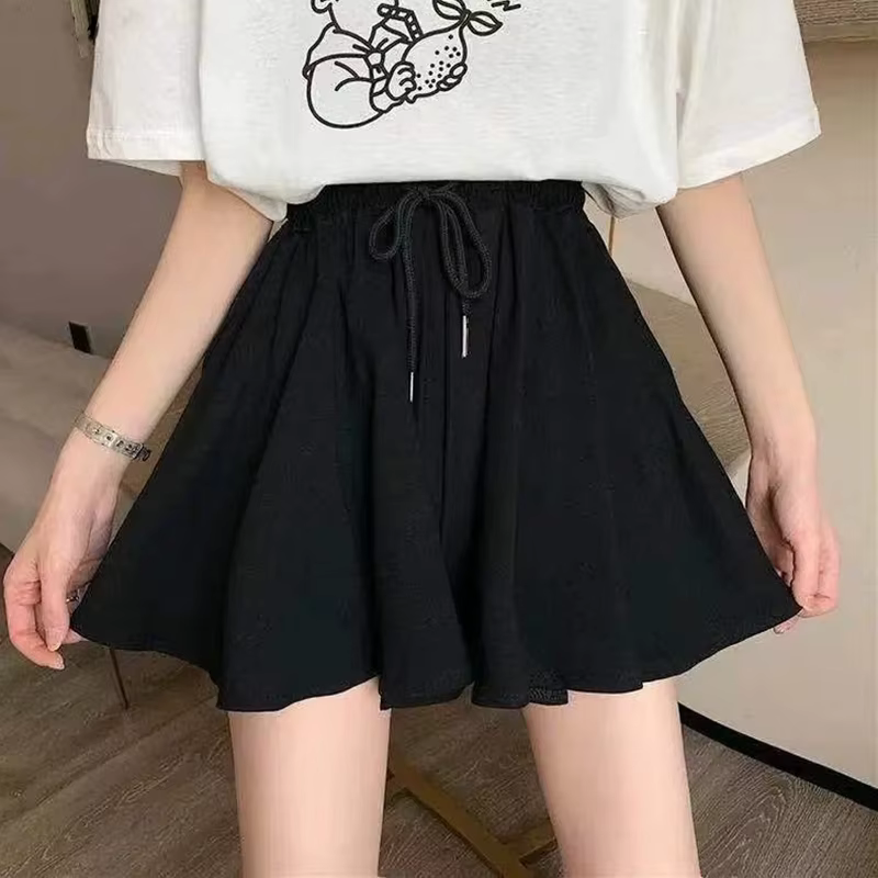 MEXZT 5Xl été Shorts jupes femmes élastique taille haute décontractée jambe large