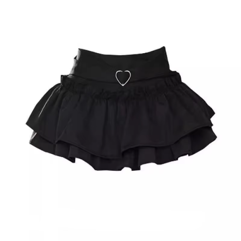 Jupes Femme à Volants Coupe Trapèze Taille Haute Design Chic Unique Mode Coréenne Streetwear Gothique Été Tendance Y2K