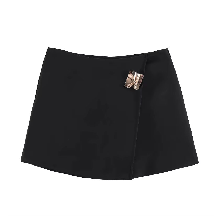 Jupe-short asymétrique décontractée et tendance pour femme