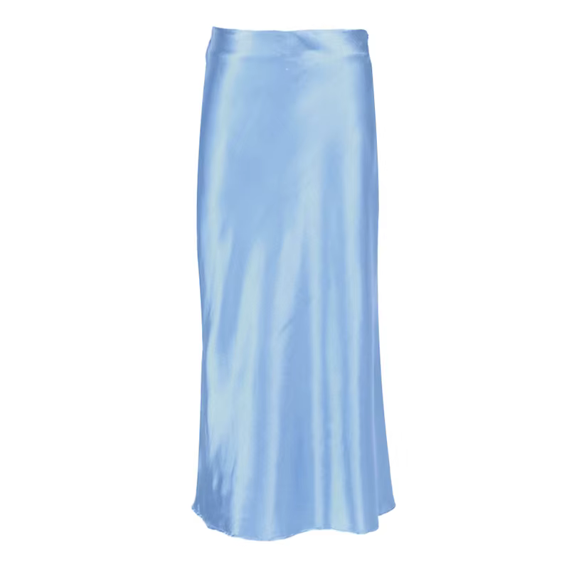 Jupe longue en Satin de soie pour femmes
