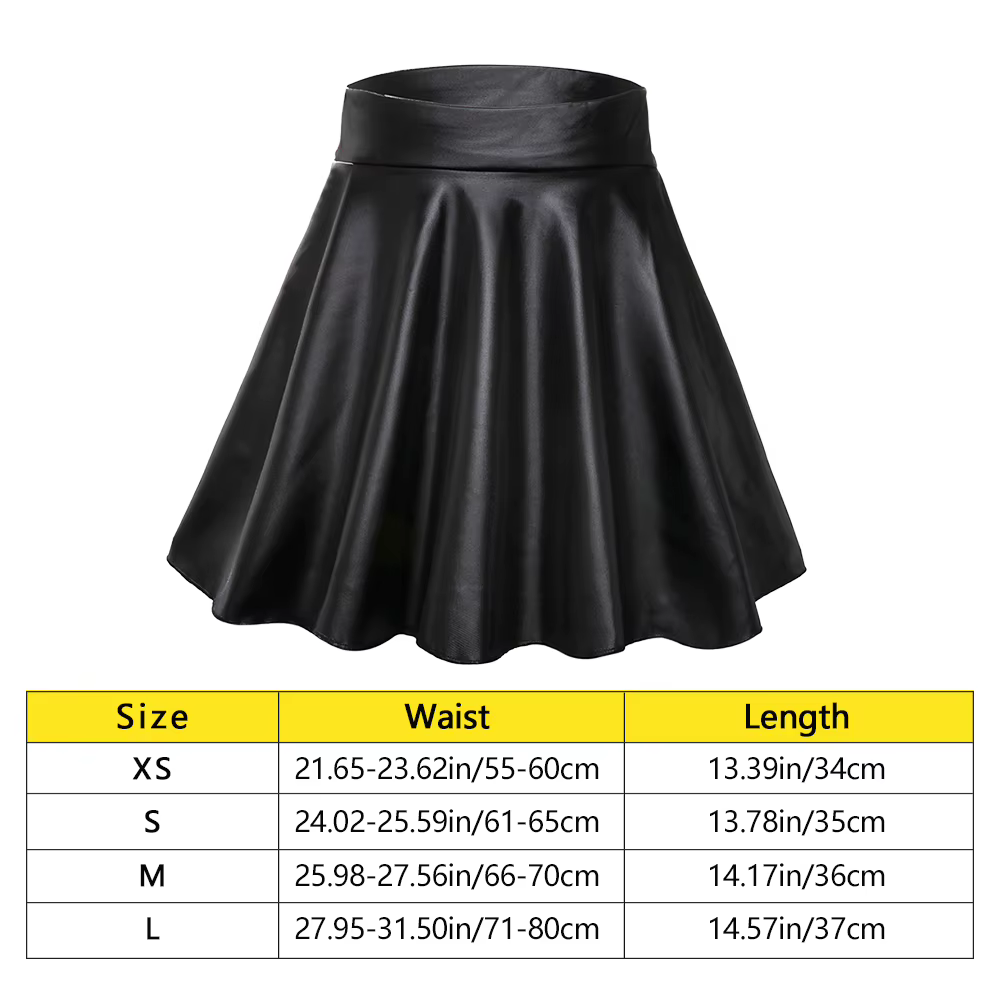 Jupes en Faux cuir pour femmes