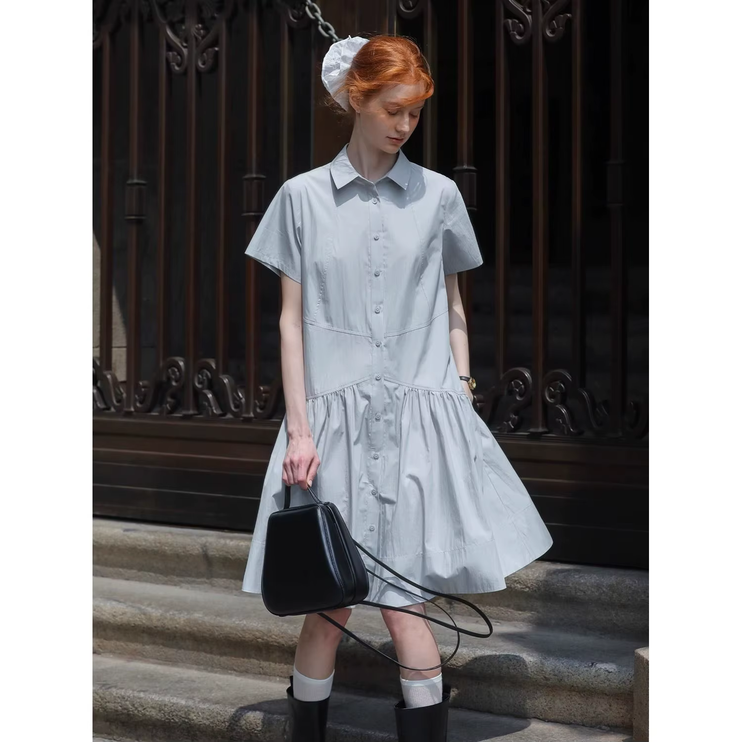 Robe chemise 2026, été, coupe ajustée, robe longue pour femmes