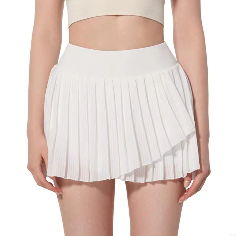 Jupe Tennis pour Femmes avec Short Intégré, Robe Athlétique Plissée Taille Extensible, Pour Golf, Fitness, Entraînement, Mode Streetwear Occasions Spéciales