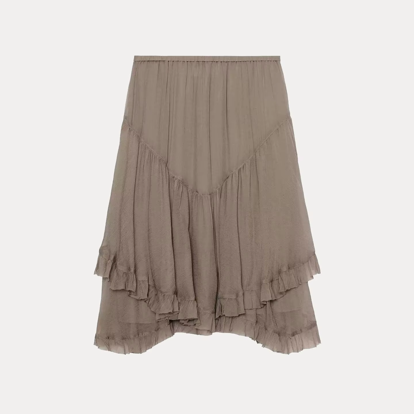 Jupe courte asymétrique tendance pour femme, taille mi-haute, superposition décorative, décontractée, nouvelle collection été, polyvalente, pour le quotidien et le style urbain
