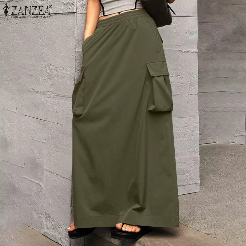 Jupe Longue Cargo Vintage pour Femme