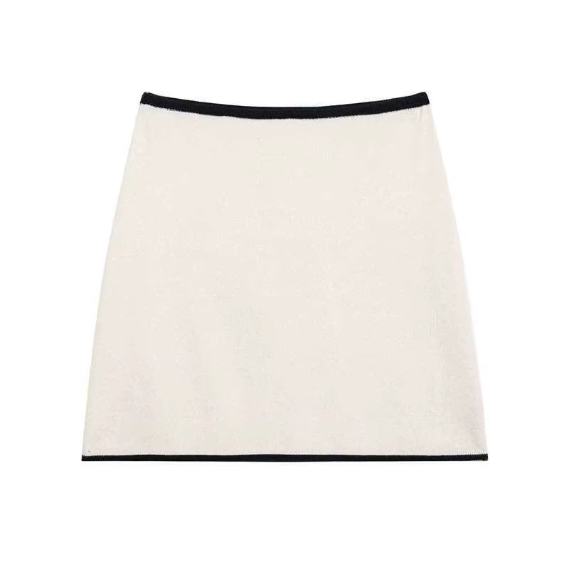 Ensemble jupe courte unie à col rond et coupe ample pour femme style décontracté printemps polyester polyvalent occasions spéciales