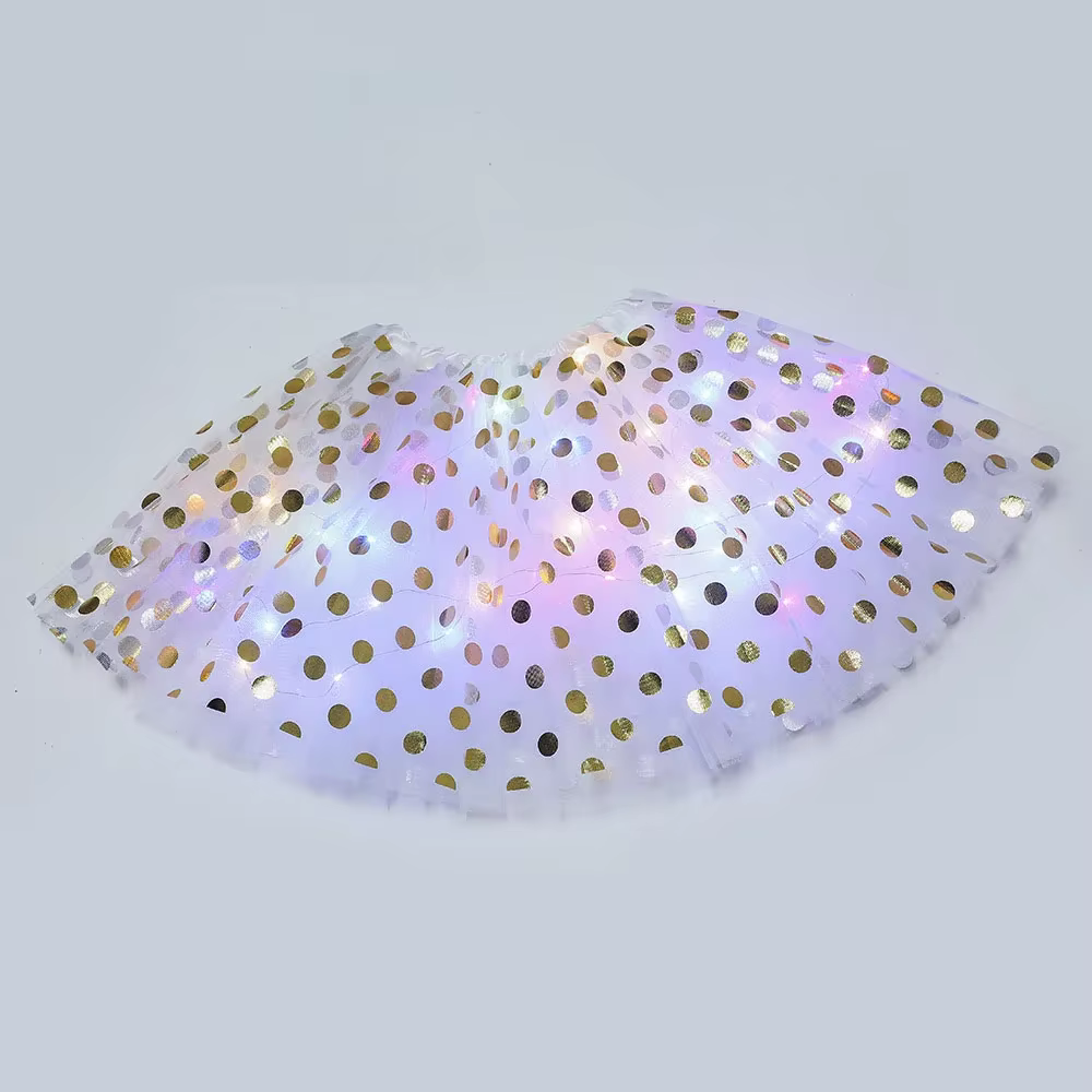 Jupes Tutu en Tulle à pois LED pour femmes adultes