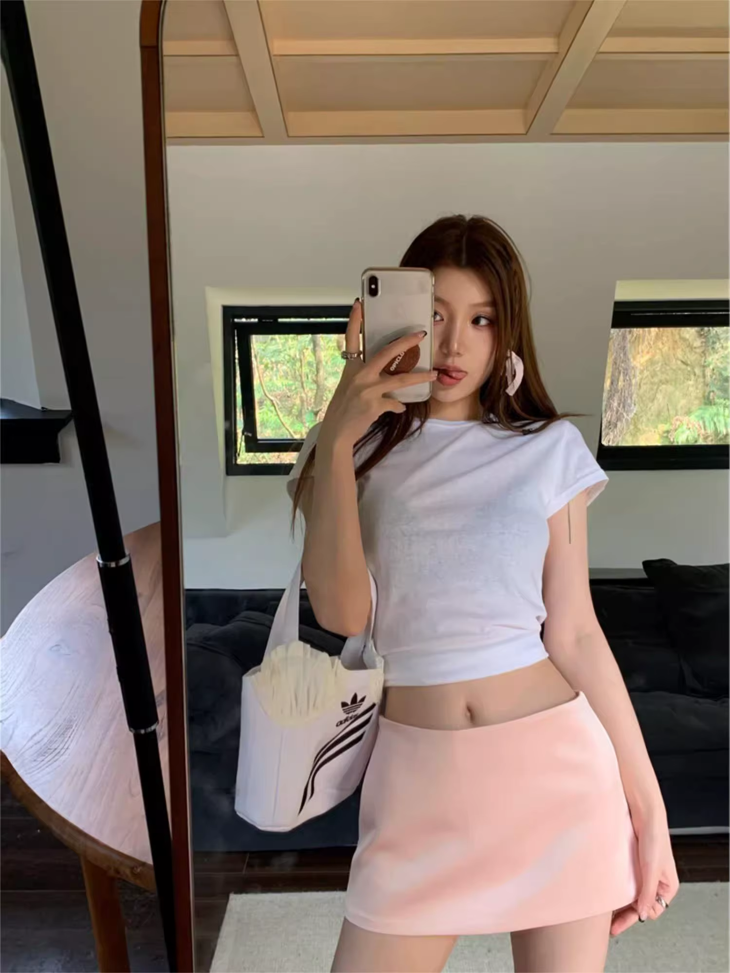 Jupe taille basse en satin noir BRUSCREST pour femmes, mini-jupe décontractée mode Y2K, vêtement d'été 2024 Kawaii