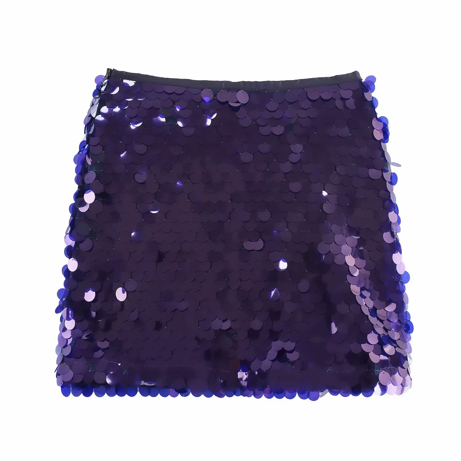 Jupe courte BTB.WO en polyester a-ligne, mini, fermeture éclair latérale, ajustement mince, automne-hiver, pour femmes décontractées et sophistiquées